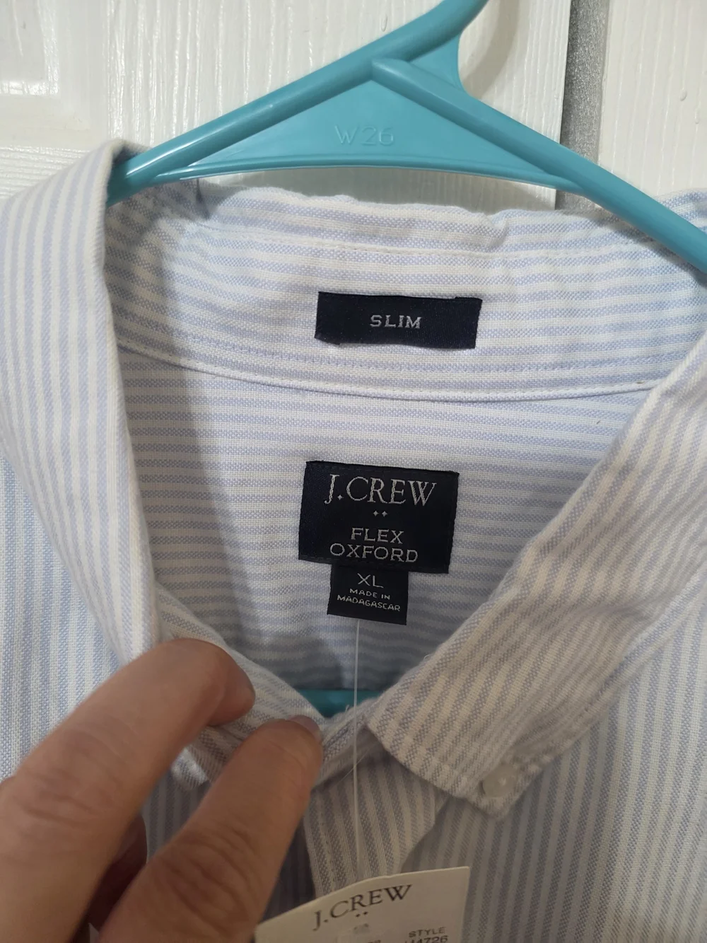 J. Crew Men’s Light Blue Pinstripe Button-Down Shirt